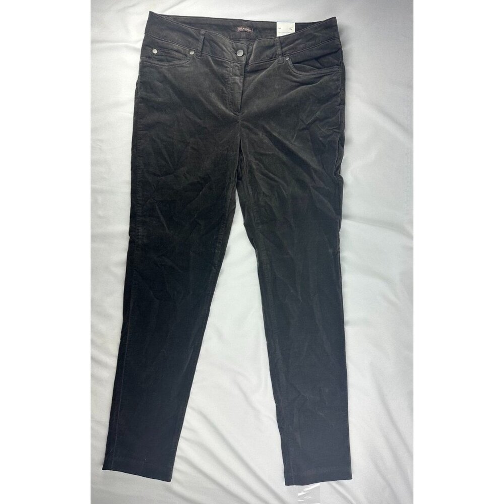 NEW J. McLaughlin Womens Watson Velvet Pants Brown 6 Tapered